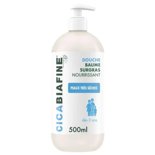 CICABIAFINE Douche Baume Surgras Nourrissant 500 ml pour peaux très sèches - Flacon pompe
