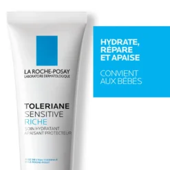 Toleriane Sensitive Riche hydrate, répare et apaise, convient aux bébés.