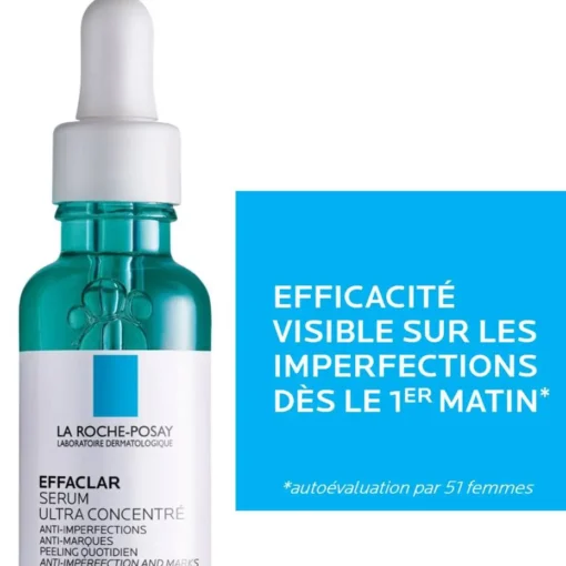 Efficacité visible dès le premier matin avec le sérum Effaclar Ultra Concentré.