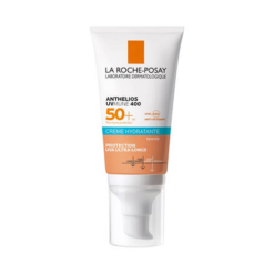 Flacon de crème hydratante Anthelios UVMune 400 SPF 50+ de La Roche-Posay.