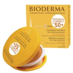 Bioderma Photoderm Compact SPF 50+ teinte claire 10g avec haute protection solaire pour peaux sensibles