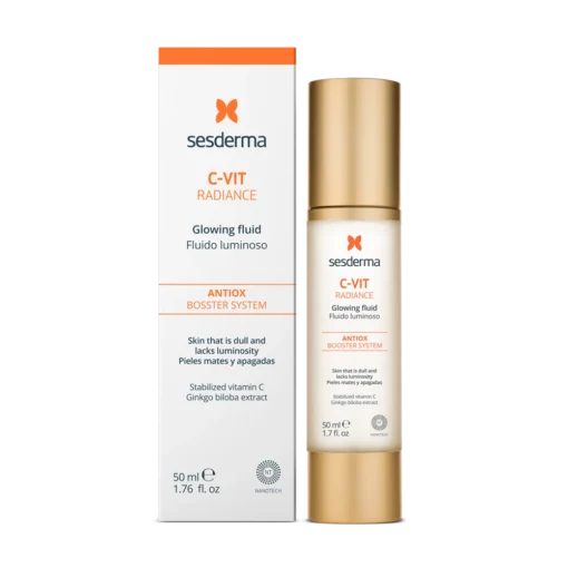 Flacon et boîte du fluide lumineux Sesderma C-Vit Radiance 50 ml.