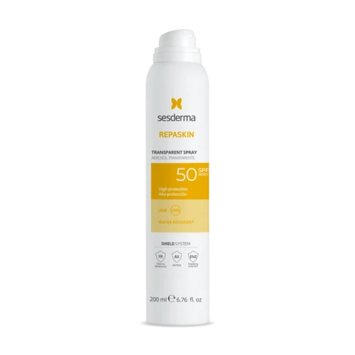 Spray solaire transparent Sesderma Repaskin SPF 50, 200 ml.