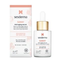 Sérum anti-âge Sesderma Samay 30 ml pour peau sèche et sensible avec boîte.