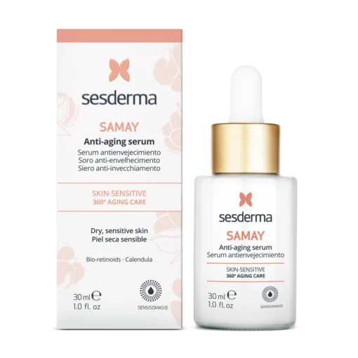 Sérum anti-âge Sesderma Samay 30 ml pour peau sèche et sensible avec boîte.