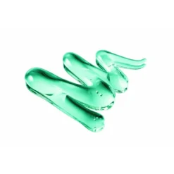 Texture du gel nettoyant ACM Sébionex de couleur verte.