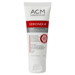 ACM Sébionex.K crème kératorégulatrice AHA 15% pour peau grasse, 40 ml.