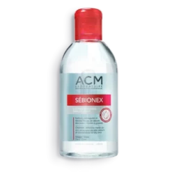 Flacon de la lotion micellaire ACM Sébionex 250 ml, nettoyante pour peaux mixtes à grasses.