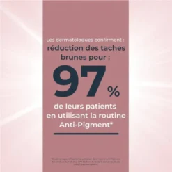 97 % des dermatologues constatent une réduction des taches brunes grâce au sérum Anti-Pigment d’Eucerin.