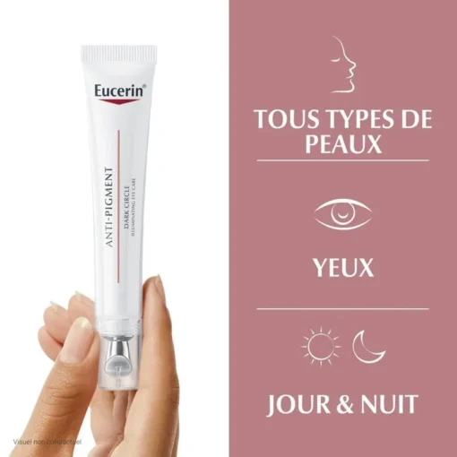 Soin contour des yeux Eucerin Anti-Pigment pour tous types de peaux, à utiliser jour et nuit