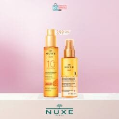 NUXE PACK Sun Huile Lactée Capillaire Protectrice Hydratante 100 Ml + Sun Huile Solaire Bronzante Spf 10 150ml