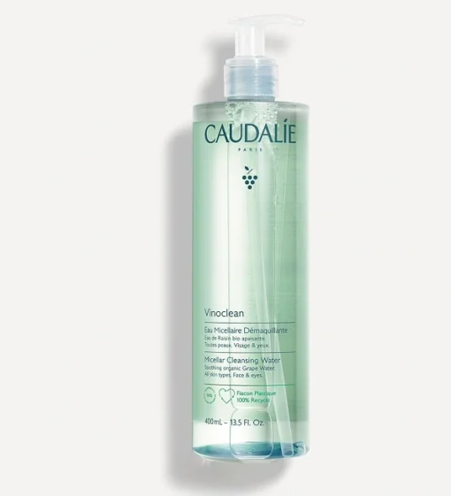 Flacon de 400 ml d'Eau Micellaire Démaquillante Caudalie Vinoclean.