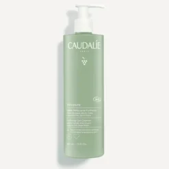Flacon pompe de 385 ml de la gelée nettoyante purifiante Caudalie Vinopure.