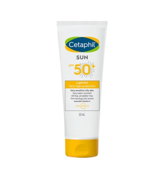 Gel léger Cetaphil SPF 50+ pour peau sensible et grasse, 50ml