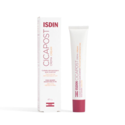 Tube de crème ISDIN Cicapost 50 g avec sa boîte.