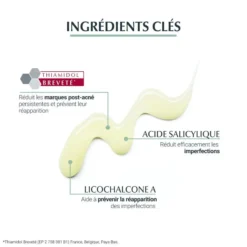 Ingrédients clés du sérum Eucerin avec Thiamidol breveté, acide salicylique et Licochalcone A