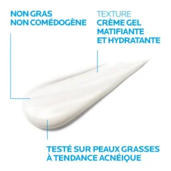 Texture crème-gel matifiante et hydratante Effaclar Duo+ SPF 30, non comédogène