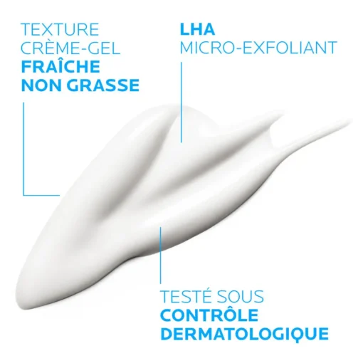 Texture crème-gel LHA La Roche-Posay non grasse