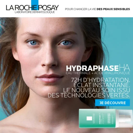 Hydraphase HA Légère pour 72h d'hydratation et éclat instantané, soin pour peaux sensibles.