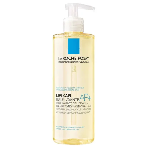 Huile lavante Lipikar AP+ de La Roche-Posay pour peaux à tendance eczéma atopique.