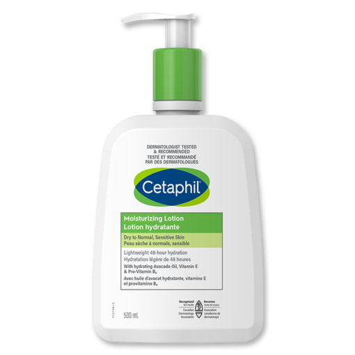 Lotion hydratante Cetaphil pour peau sèche à normale, 500ml