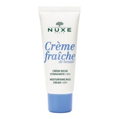 Tube de Crème Fraîche de Beauté Riche Nuxe, hydratation 48h, 30 ml