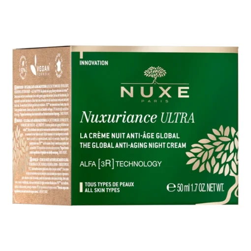 Emballage de la Crème Nuit Anti-Âge Global Nuxe Nuxuriance Ultra 50 ml