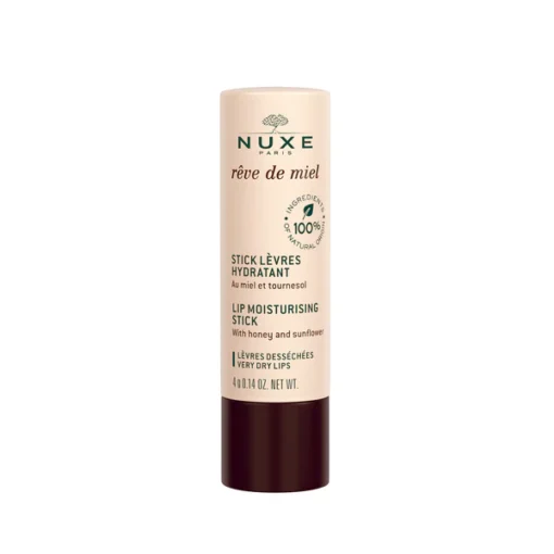 Nuxe Rêve de Miel stick lèvres hydratant au miel et tournesol pour lèvres sèches, 4g.