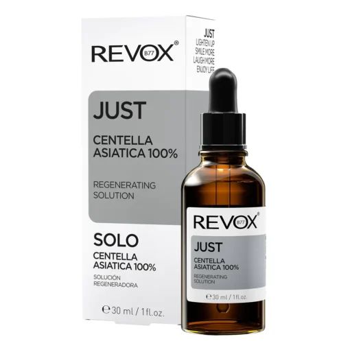 Solution régénératrice Revox Just Centella Asiatica 100% avec sa boîte.
