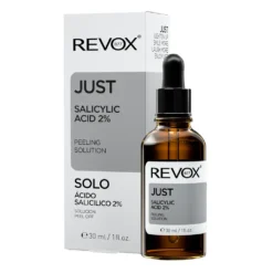 Solution exfoliante Revox Just Salicylic Acid 2% avec sa boîte.