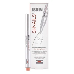 ISDIN SI-NAILS fortifiant pour ongles avec stylo applicateur et boîte de présentation.