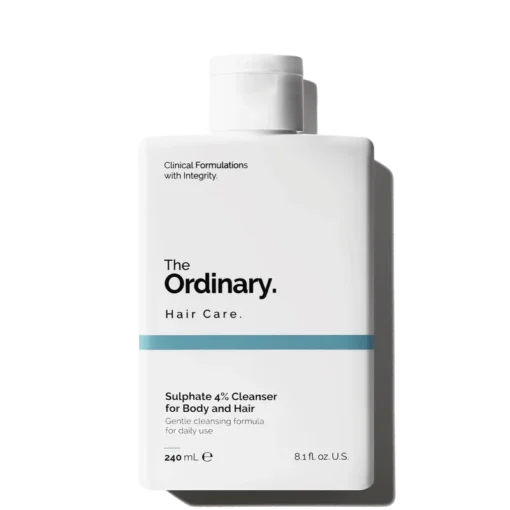 Flacon de 240 ml du nettoyant Sulfate 4% The Ordinary pour le corps et les cheveux.