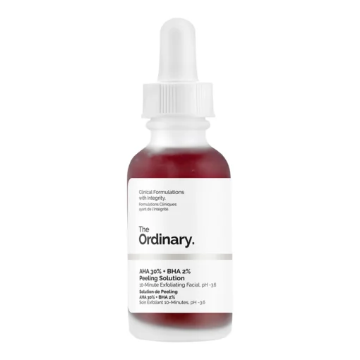 Flacon de The Ordinary AHA 30% + BHA 2% Peeling Solution.