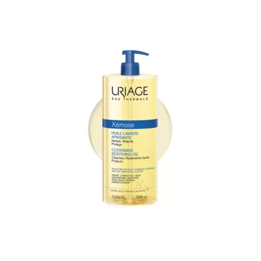 Uriage Xémose Huile Lavante Apaisante 1L pour peaux très sèches à tendance atopique.