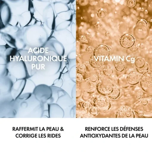 Ingrédients du soin des yeux Vichy Liftactiv - acide hyaluronique et vitamine Cg