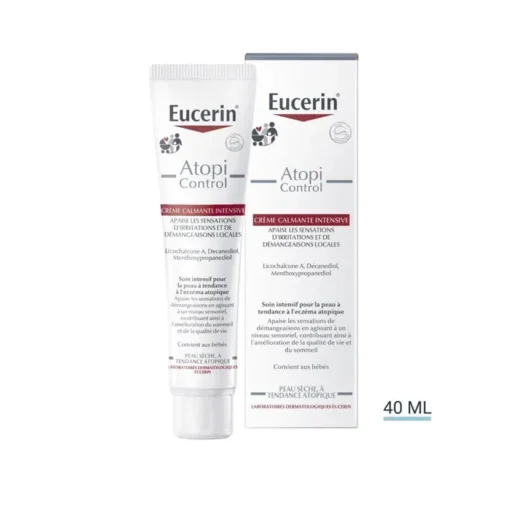 Eucerin AtopiControl Crème Calmante Intensive 40 ml, pour les démangeaisons et irritations de la peau atopique.