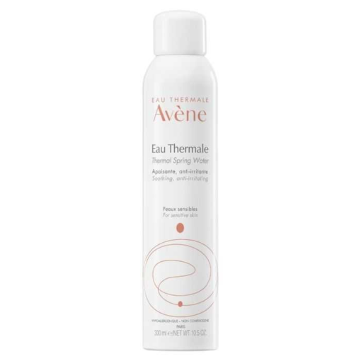 Spray d'eau thermale Avène 300 ml pour apaiser les peaux sensibles.