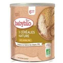 BABYBIO 3 CEREALES NATURE BLE AVOINE RIZ 6 MOIS ET + 200G