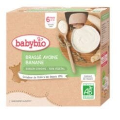 BABYBIO BRASSE AVOINE BANANE 6 MOIS + PACK DE 4