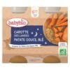 BABYBIO CAROTTE DES LANDES PATATE DOUCE BLE 6 MOIS +