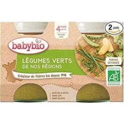 BABYBIO LEGUMES VERTS DE NOS REGIONS 4 MOIS + 2 POTS 130 G