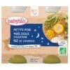 BABYBIO PETIT POIS MAIS DOUX D'AQUITAINE RIZ DE CAMARGUE 2*130 G