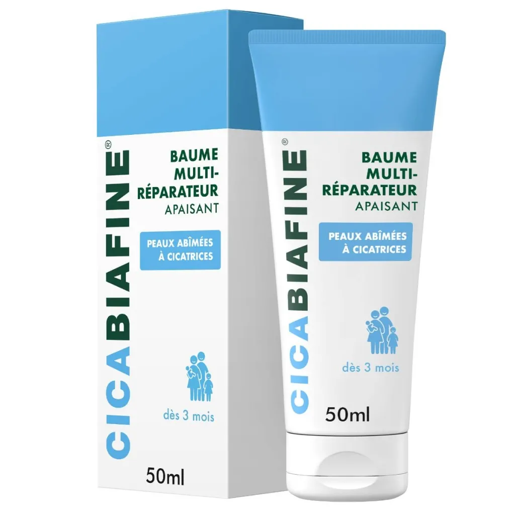CICABIAFINE Baume Multi-Réparateur Apaisant en tube 50 ml pour peaux abîmées à cicatrices