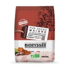 BIODYSSEE POUDRE PUR CACAO MAIGRE 250 G