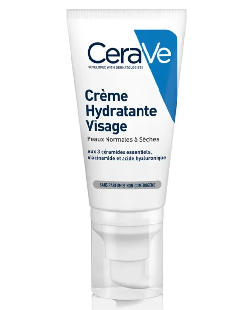 CeraVe Crème Hydratante Visage 50 ml pour peaux normales à sèches