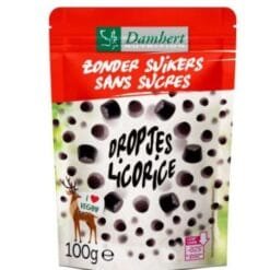 DAMBERT SOFT DROPJES LICORICE SANS SUCRE 100 G