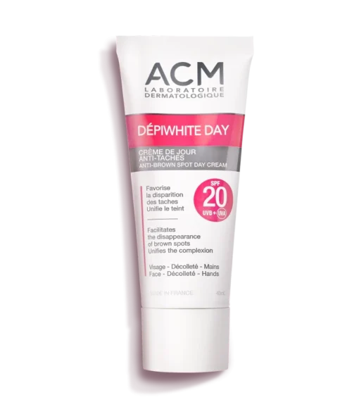 Crème de jour anti-taches ACM Dépiwhite Day avec SPF 20, 40 ml.