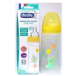 DODIE BIBERON ANTI COLIQUE TETINE PLATE +6 MOIS 330 ML
