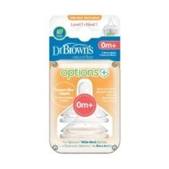 DR BROWNS OPTIONS+ TETINE COLE LARGE NIVEAU 1 PACK DE 2 0 MOIS +