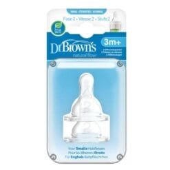 DR BROWNS TETINE COLE ETROIT NIVEAU 2 3MOIS+ PACK DE 2